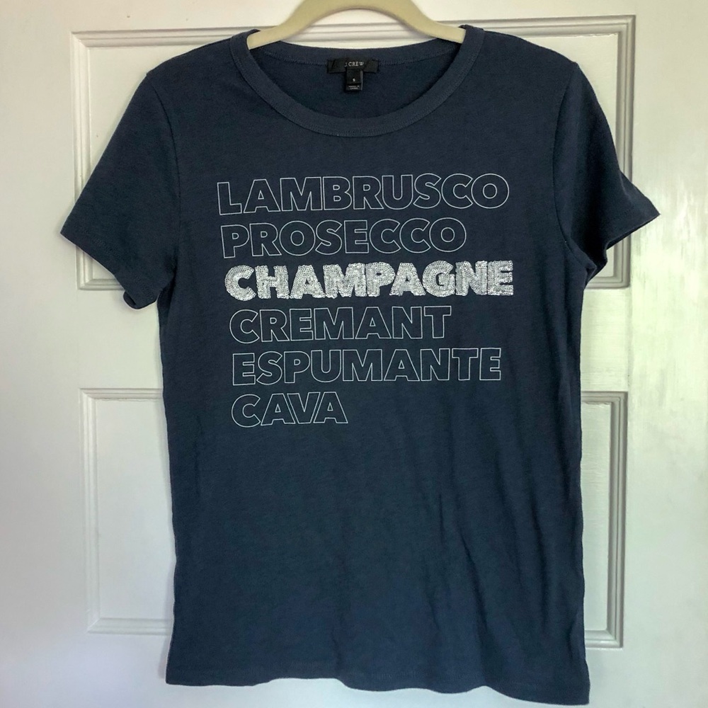 J. Crew “Champagne” T-Shirt Navy